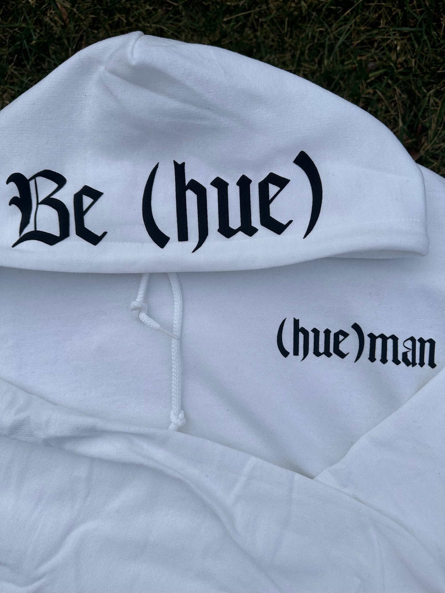 "Be (hue)" Medieval Hoodie (White)
