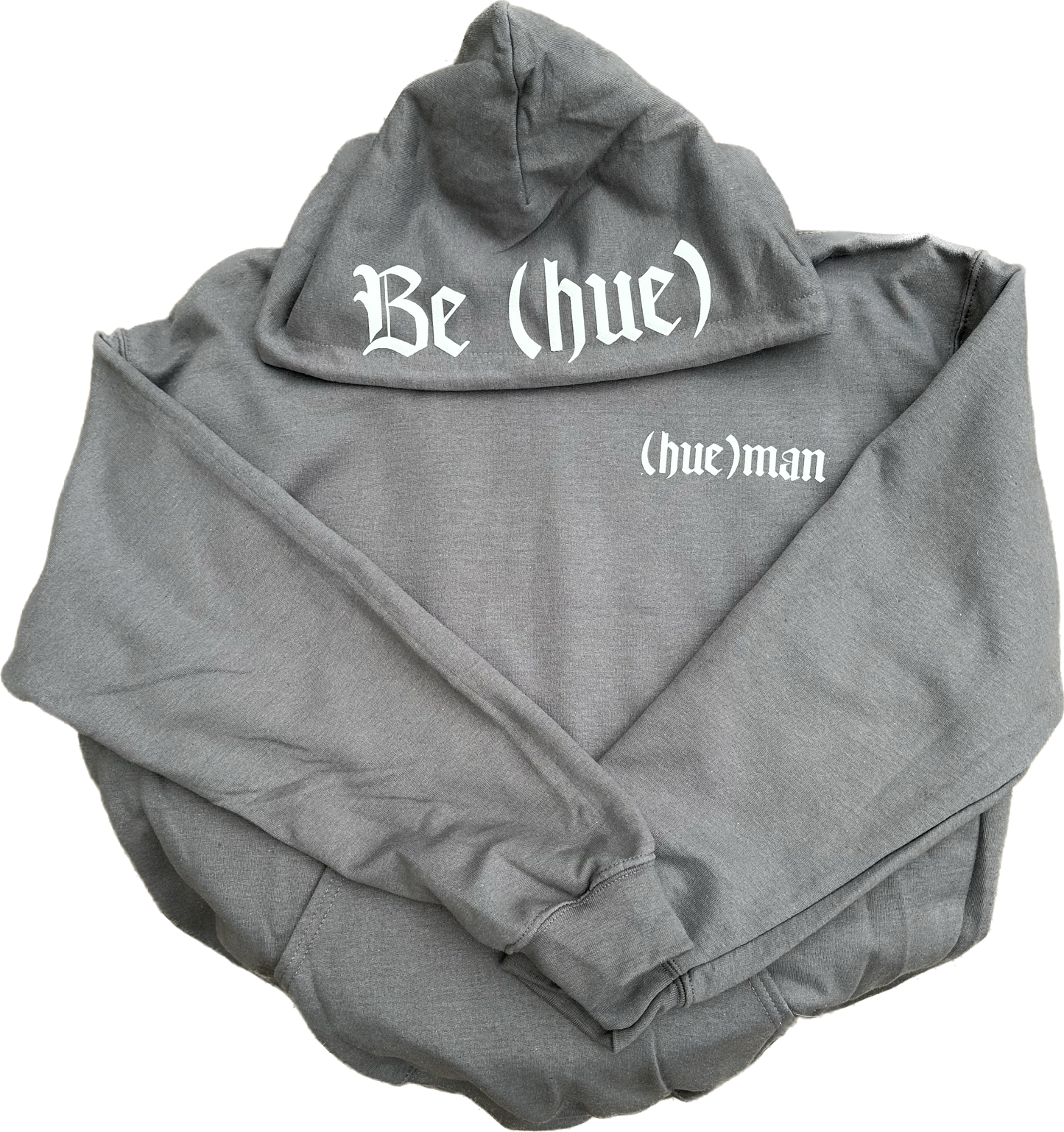 "Be (hue)" Medieval Hoodie (Charcoal/White)