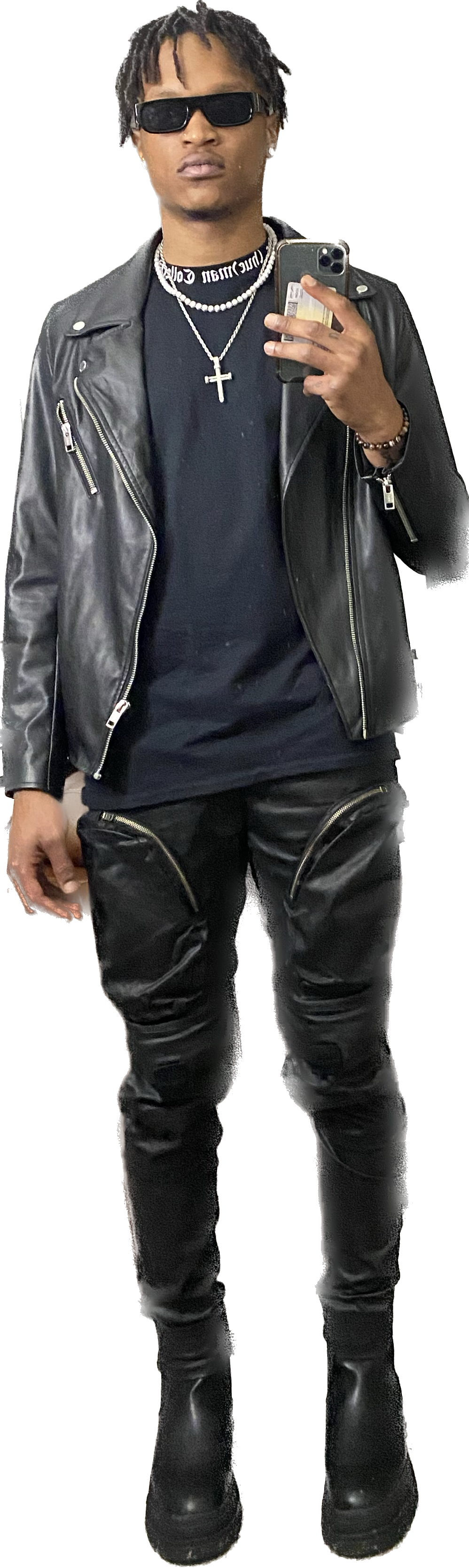 "The (hue)man Collective" Collar Print T-Shirt